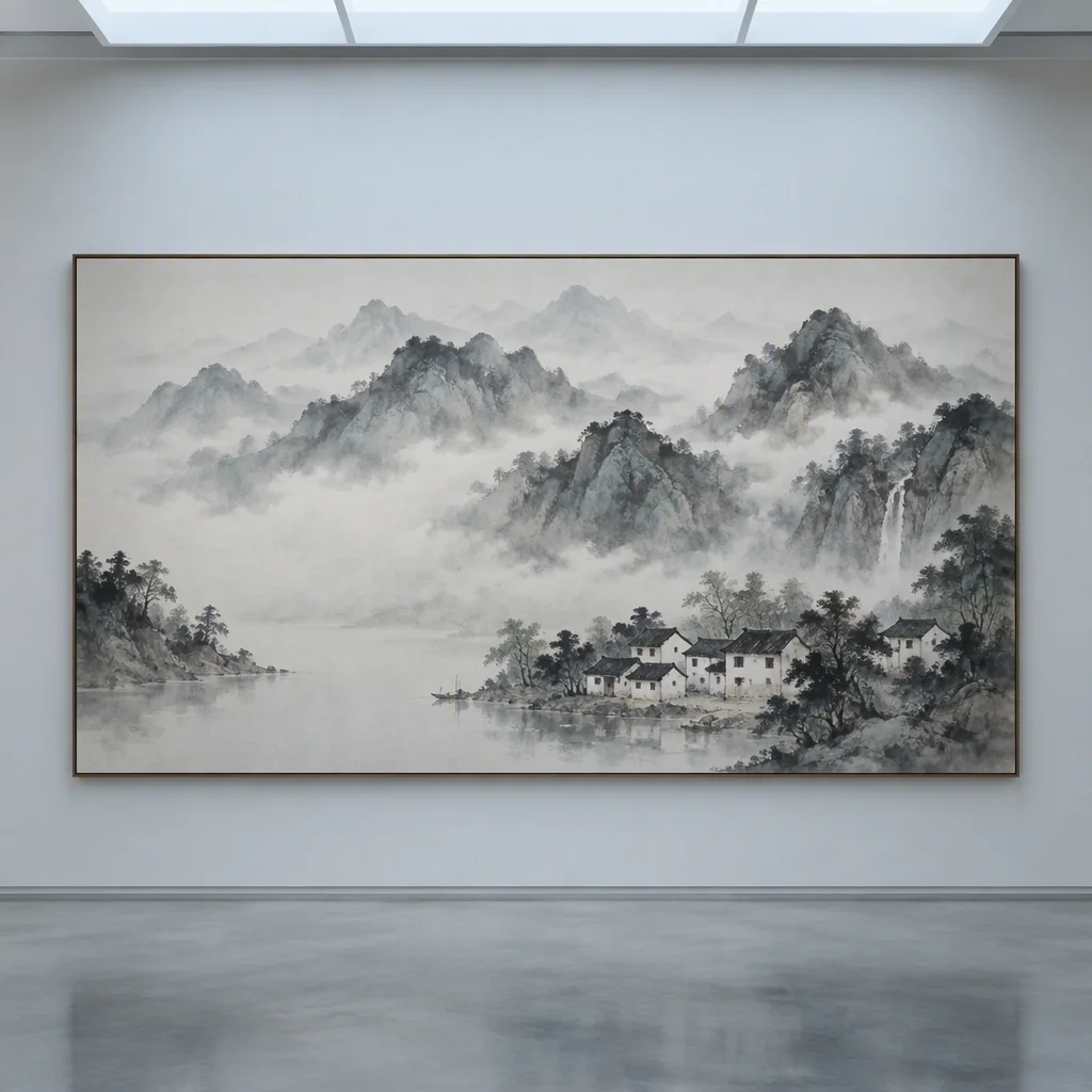tranh thủy mặc, mẫu 11