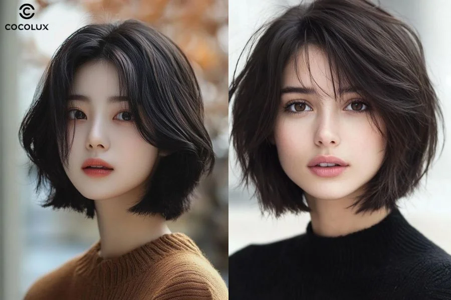 Thiết kế bất đối xứng đầy cá tính với một bên tóc dài hơn bên còn lại