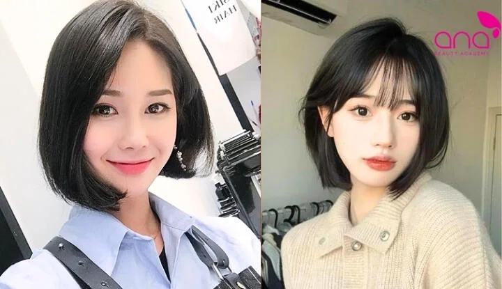 Tóc ngắn có mái và không mái tự nhiên cho nữ
