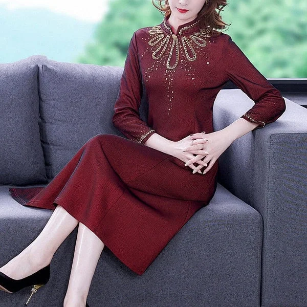 Bộ sưu tập mẫu đầm trung niên sang trọng — ảnh 11