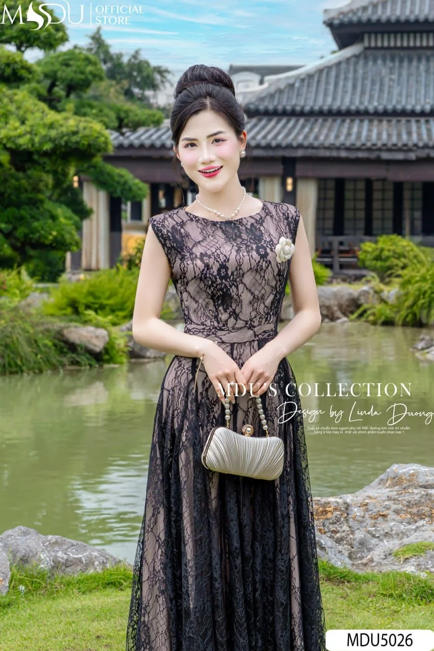 Đầm dự tiệc trung niên - Form dáng phù hợp với mọi vóc dáng