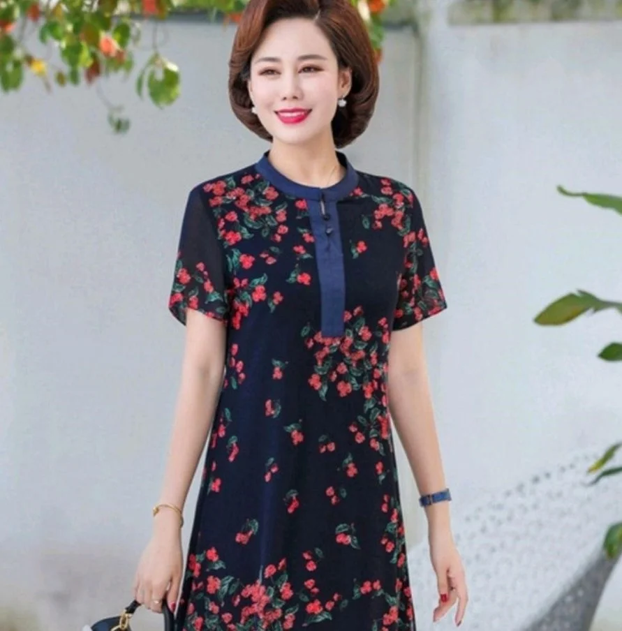 mẫu đầm trung niên sang trọng, mẫu 11