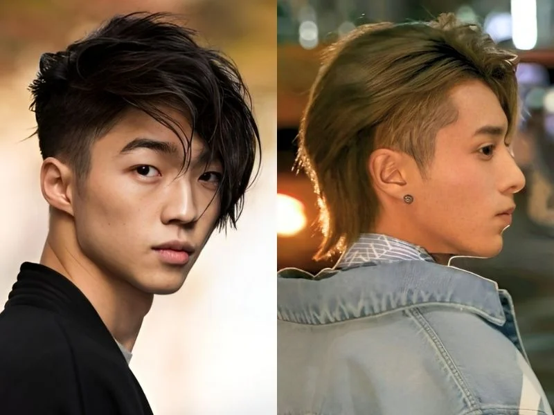 kiểu tóc undercut mái dài rủ cá tính