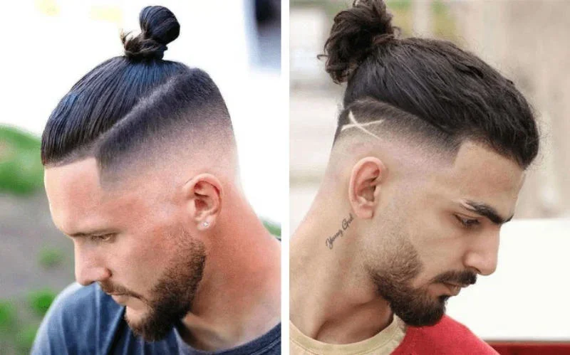 Tóc nam undercut topknot