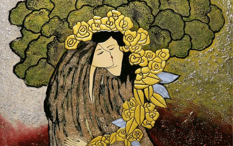 Tranh sơn mài đắp nổi tạo hiệu ứng chân thật, sống động