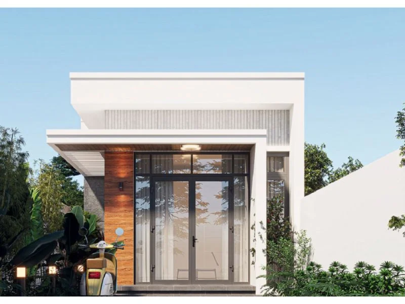 Nhà 1 tầng có gác lửng 120m2 chi phí 980 triệu
