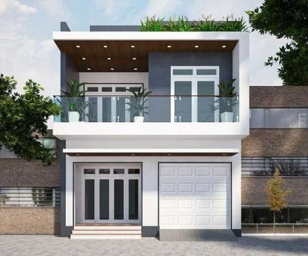 Mẫu nhà 2 tầng 4 phòng ngủ dưới 1 tỷ mái bằng
