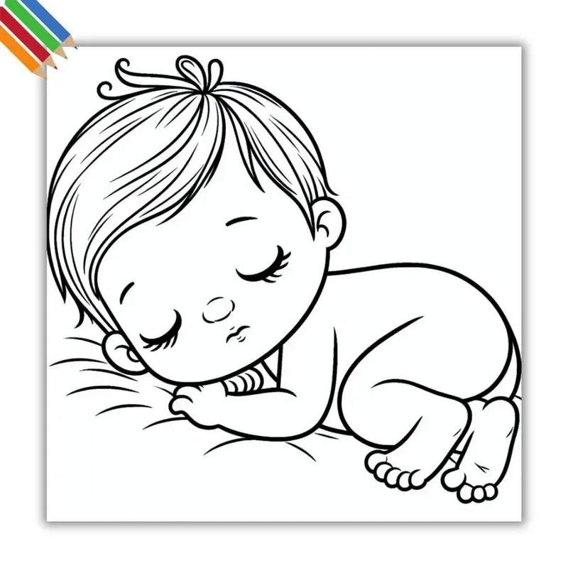 101+ tranh tô màu em bé dễ thương giúp trẻ phát triển