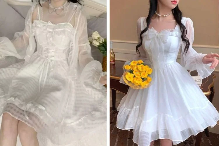 Hình 11 trong bộ những mẫu đầm xòe sang trọng