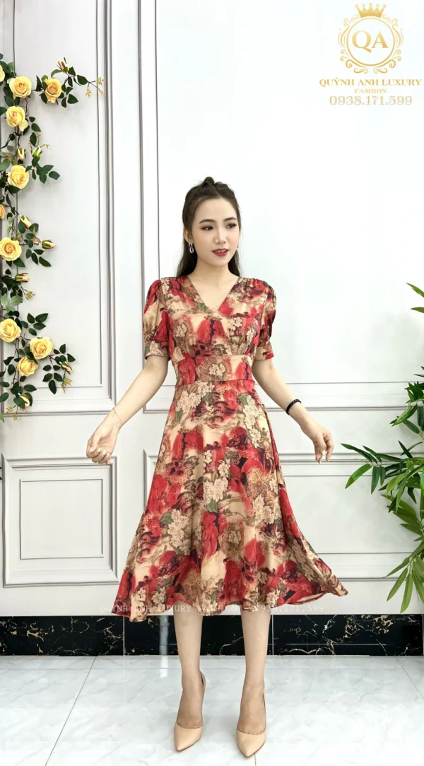 Đầm Xòe Lụa 3D Cao Cấp (2)