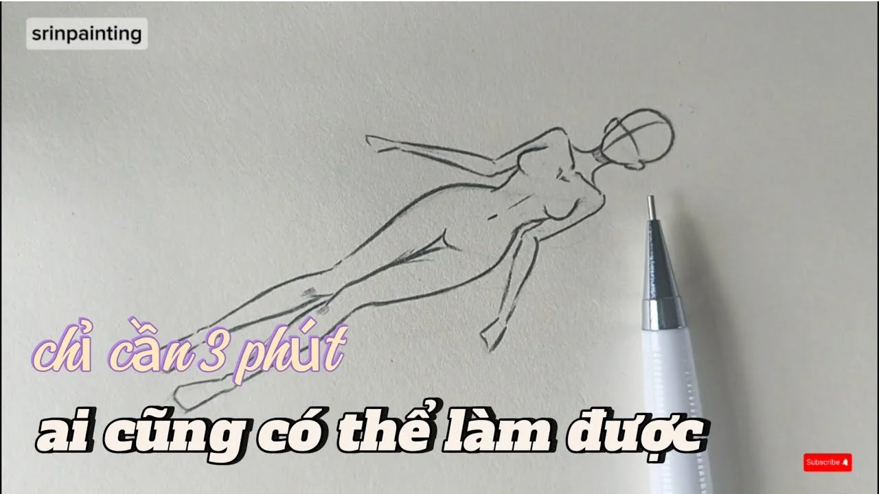 cách vẽ dáng người dễ nhất nhưng chưa ai biết | vẽ xấu nhất tóp tóp - Srinpaingting #art #drawing