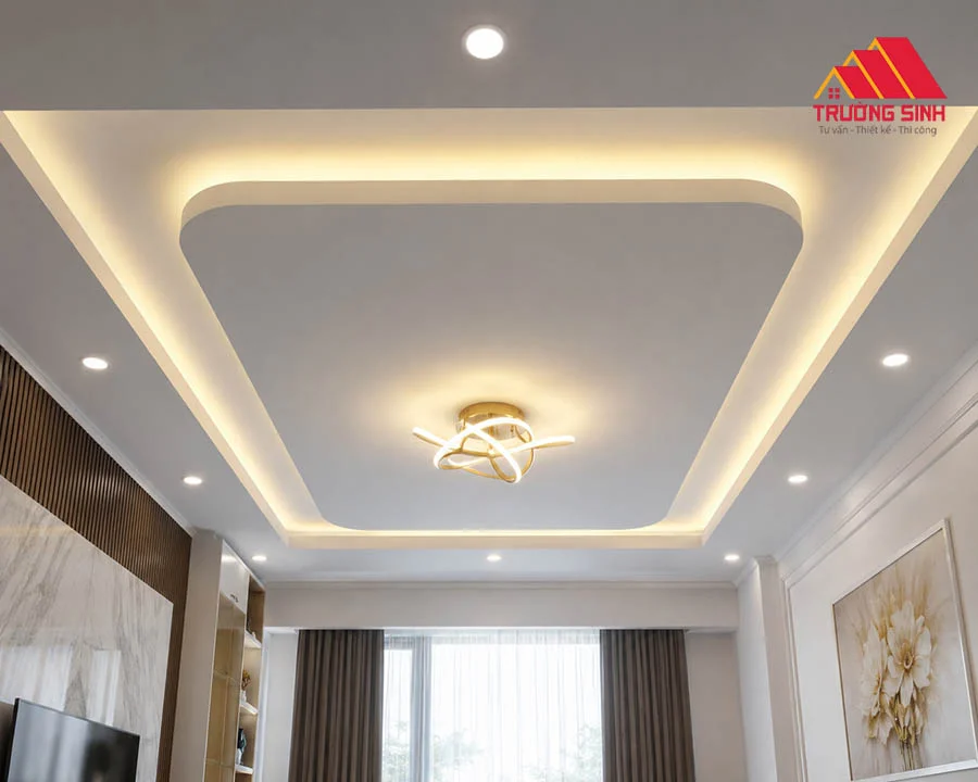 50+ Mẫu Trần Thạch Cao Phòng Khách Đẹp, Hiện Đại, Xu Hướng 2026 [Kèm Báo Giá] (2)