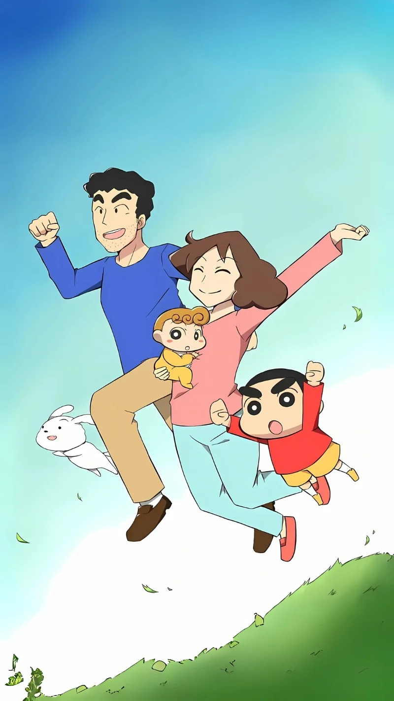 Hình nền gia đình Shin Cậu Bé Bút Chì (3)