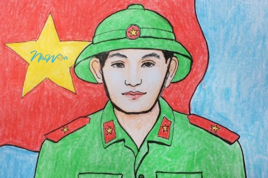 Tranh tô màu chú bộ đội Việt Nam - Nuôi dưỡng ước mơ qua từng nét vẽ