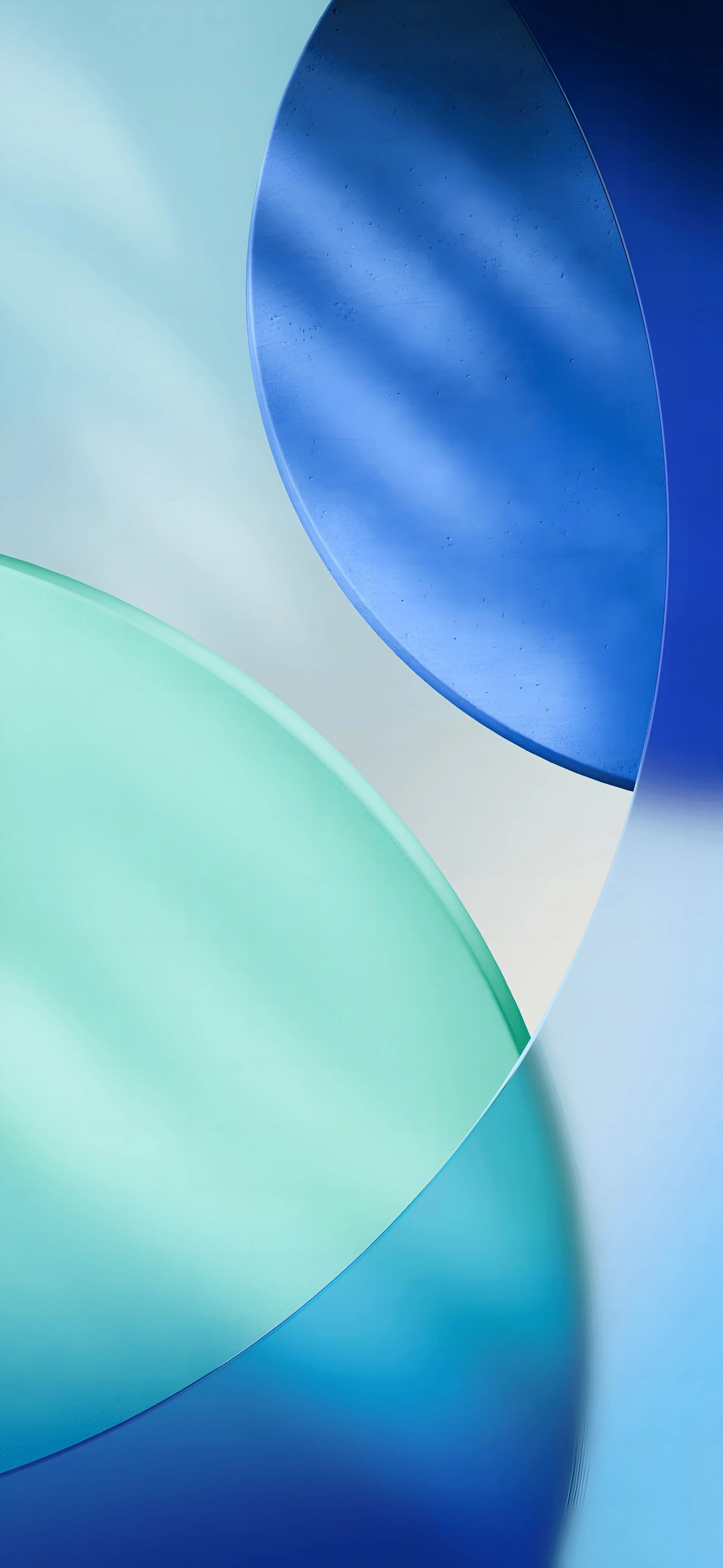 Hình Nền iOS Vòng Tròn Kính Xanh Teal 4K | 2214x4800 | Wallpaper Alchemy